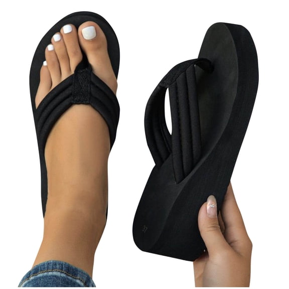Womens Wedge Sandals Open Toe Thong Summer Casual Sandals Flip Flops Sandals for Women Comfortable Lightweight Beach Vacation Slippers
