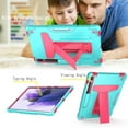 thumbnail image 3 of Epicgadget Case for Samsung Galaxy Tab S8+ 12.4 SM-X800/X806 (2022) - Dual Layer Protective Hybrid Cover Case With Kickstand For Galaxy Tab S8 Plus 12.4 Inch Released in 2022 (Teal/Pink), 3 of 4