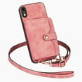 thumbnail image 6 of ELEHOLD iPhone XS Max Crossbody Wallet Case, Zipper PU Leather Phone Case with Card Holder Wrist Strap Purse Cover for iPhone XS Max,Pink, 6 of 7