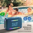 thumbnail image 3 of Altavoz Bluetooth ZEALOT de 120 W, inalámbrico, IPX6, LED impermeable, 3 of 9
