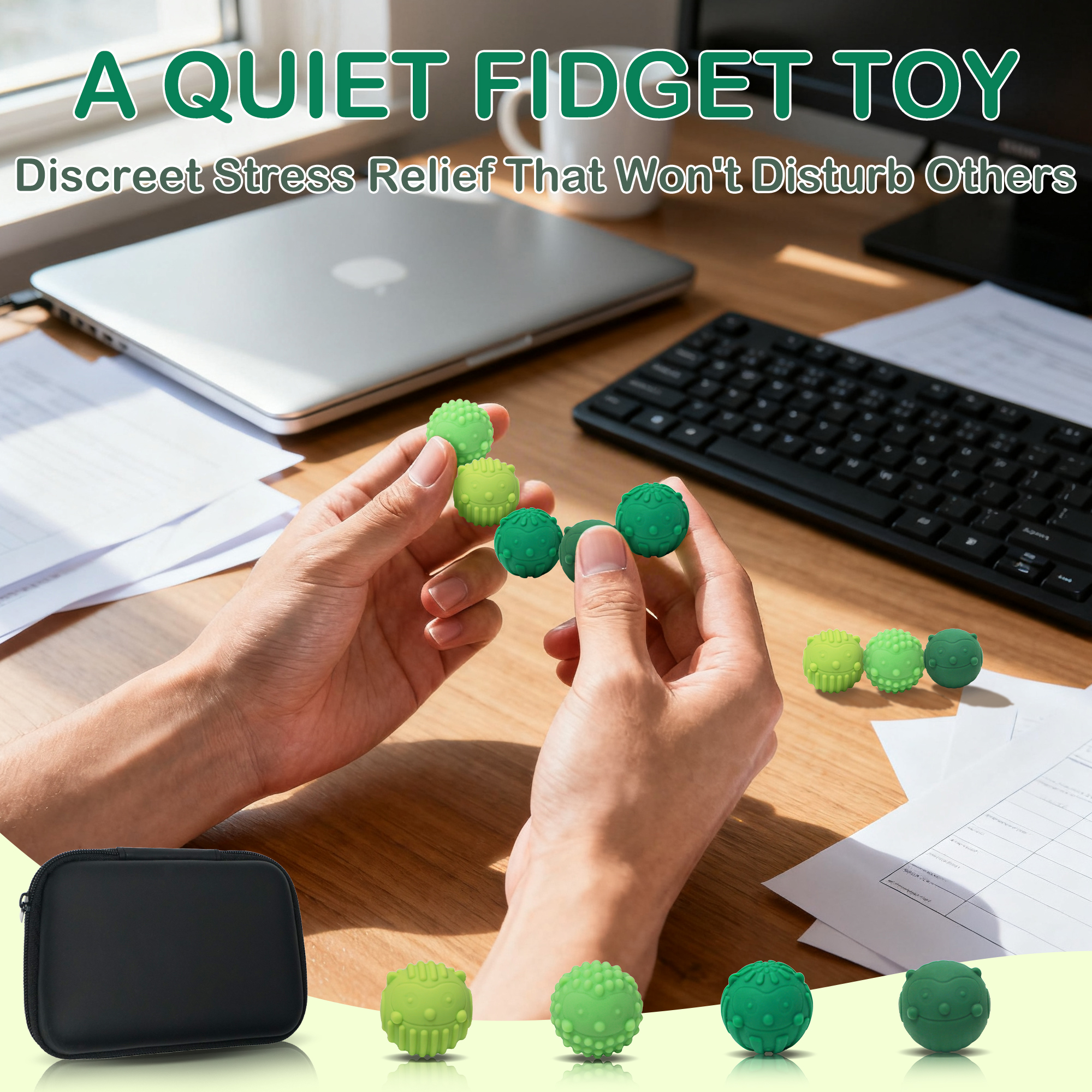MAXKY 8-Pack Silicone Magnetic Fidget Balls photo 5