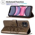 thumbnail image 5 of Phone Case for iPhone XR Wallet,Card Holder [Kickstand][Wrist Strap] Butterfly Floral Embossed for Women PU Leather Flip Protective Cover for iPhone XR Cases 2021 (Gray), 5 of 16
