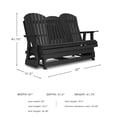 thumbnail image 4 of Signature Design by Ashley Hyland wave Black Outdoor Glider Loveseat, 4 of 9