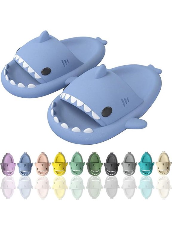 Shark Slides for Women and Men Cute Cartoon Shark Slippers Cloud Shark Sandals
