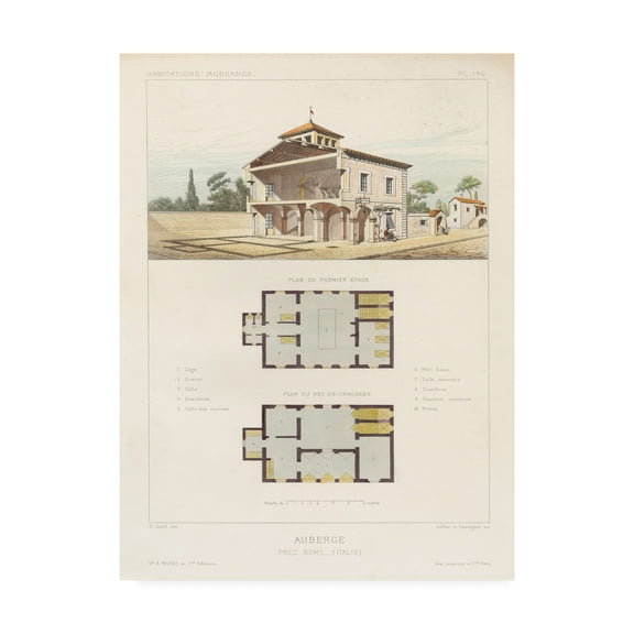 Trademark Fine Art 'Habitations Modernes IV' Canvas Art by A. Morel