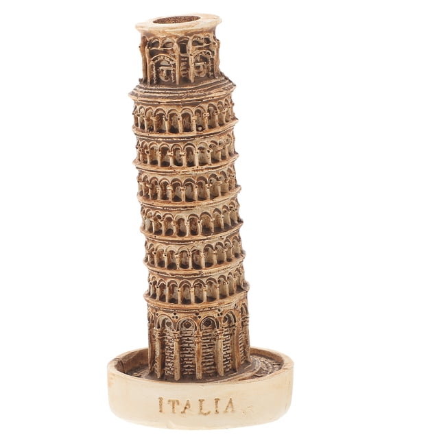 Torre Inclinada de Pisa en miniatura. Miniatura de la Torre Inclinada de Pisa en resina.