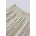 thumbnail image 3 of ABPHQTO Pantalones de pierna ancha con volantes y cintura alta con fruncido caqui para mujer, 3 of 5