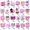 Cute Pink Badge Reel Bulk, variant on Cute Christmas Badge Reels Bulk 24-Pack Retractable Winter Holiday ID Holders