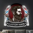 thumbnail image 4 of Handmadetneonsign Barber Shop Decal Printed Neon Light, Barber Acrylic Led Light, Barber Salon Neon, 4 of 5