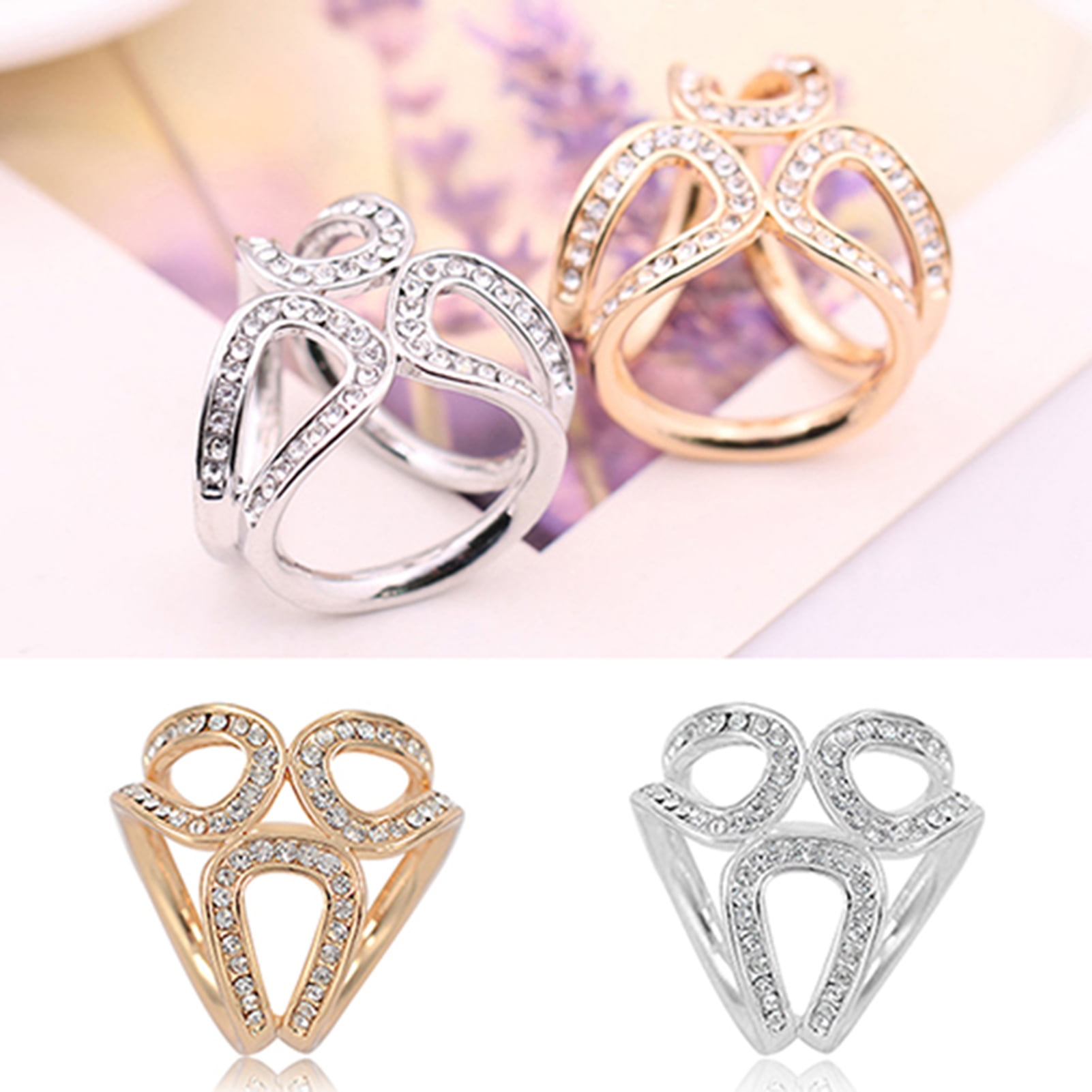 Fashion Rhinestone Scarf Buckle for Women Ellipse Butterfly Heart Shape  Scarves Buckle Scarf Holder Clip Brooch Jewelry