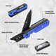thumbnail image 3 of Cuchillo plegable/navaja multiusos WORKPRO 2 en 1 con 10 hojas, color azul, 3 of 8
