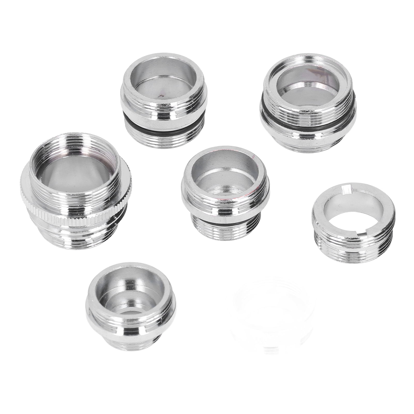 Suodoka 7Pcs Universal Male Female Faucet Adapter Kit with Gasket, Professional Brass Aerator Adapter Set for Garden Hose Kitchen Sink (7 Pack / 2.75 inches)
