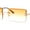 Gold - Orange, variant on Luxury Rimless Showy Hustler Rectangle Metal Rim Sunglasses Gold - Blue Pink