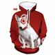 thumbnail image 3 of Nueva moda Bull Terrier 3D impreso hombres y mujeres sudaderas con capucha ropa casual perro Bull Terrier manga larga ropa de calle con capucha, 3 of 5
