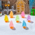 thumbnail image 4 of wirlsweal 10Pcs Mini Christmas Tree Decoration Glow in The Dark Resin Crafts DIY Dollhouse Snow Garden Desktop Miniature Xmas Tree Ornament Holiday Decor, 4 of 10