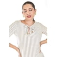 thumbnail image 4 of Vestido de lino a rayas Roman Fashion /Juvenil, 4085 (Líneas beige) beige G, 4 of 5