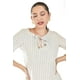 thumbnail image 4 of Vestido de lino a rayas Roman Fashion /Juvenil, 4085 (Líneas beige) beige CH, 4 of 5