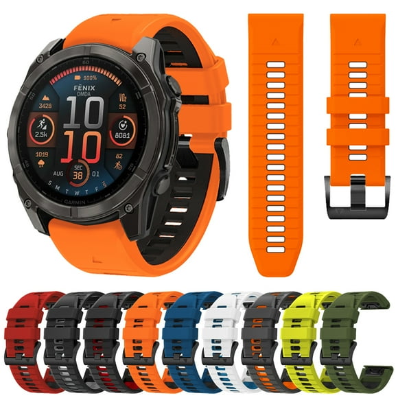 22mm 26mm QuickFit Strap For Garmin Fenix 8 E 8X 7X 7 6X Pro Epix Pro Gen 2 47mm 51mm/Fenix 5X 5Plus Enduro 2 Silicone Watchband