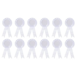 Award Ribbon Rosette Set Satin Participation Ribbon Honorable Ribbon Badge  Blue Red and White Prize Ribbons 1st 2nd 3rd Place Medals for Classroom