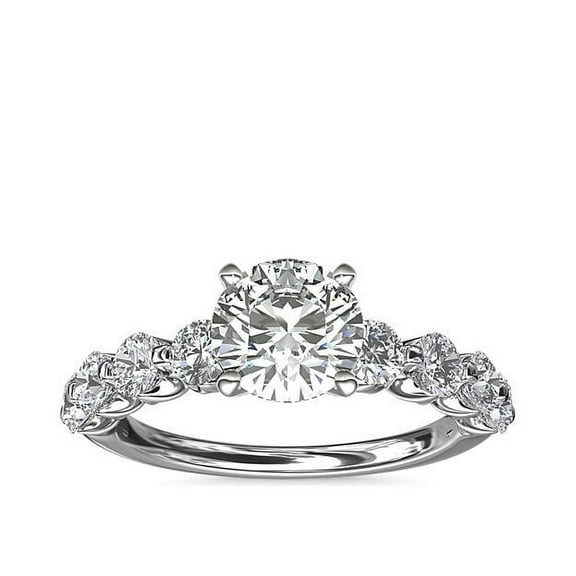 Diamond-Capitals 2.50 Carat Natural Excellent Round Cut Diamond (F-G/VS1) Solitiare Wedding Ring For Women Solid 950 Platinum Size 7