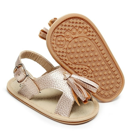 

Mishuowoti Boys Girls Open Toe Tassels Shoes First Walkers Shoes Summer Toddler Flat Sandals For 3-24M