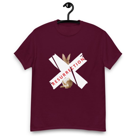 Unisex RESURRECTION T-SHIRT (Maroon, S)