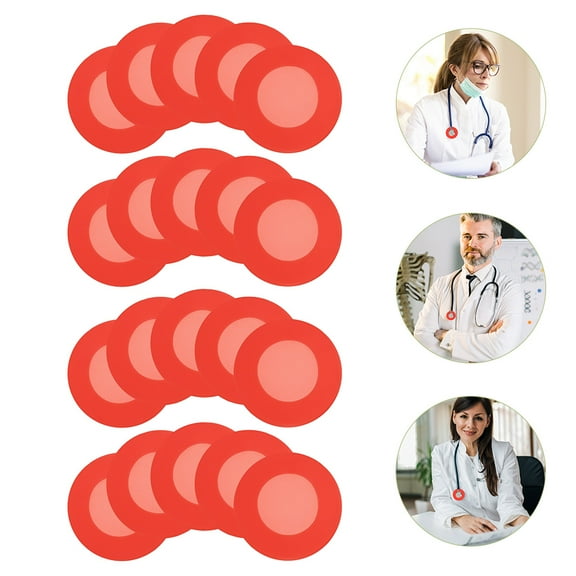 PBPBOX 20Set Stethoscope Head Covers Silicone Red stethoscope replacement parts for Nurses