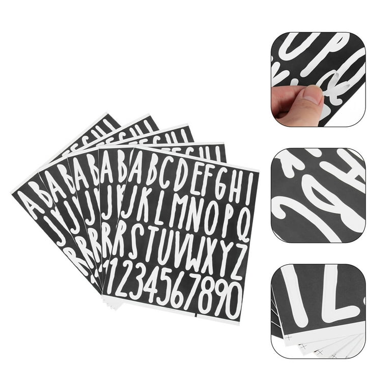 Uxcell Letters Stickers Black Alphabet Sticky Letter Label PVC Vinyl for  Mailbox Address Window Door, Pack of 10