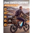 thumbnail image 3 of 750W 20Mph E-Bike for Adult, 48V 25Ah,20" Fat Tires Electric Bike, Disc Brakes,Anti-Theft Alert,cTUVus Certified,Class 2, 3 of 9