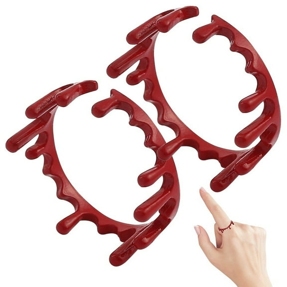 Bloodstain Effect Metal Ring, Adjustable Scary Jewelry for Halloween Gothic Accessories