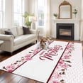 thumbnail image 2 of 5'x7' Area Rugs, Pink Mother's Day Indoor Outdoor Area Rug for Living Room Bedroom, Watercolor Flowers Modern Polka Dot Striped Washable Bathroom Rugs Kitchen Floor Carpet Mats Home Decor Aesthetic, 2 of 8