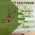 thumbnail image 3 of CCOCC Mirror Stickers,Elegant Floral Designs Bedroom Mirror,Reflective Mirror Finish Wall Decor Living Room,Red, 3 of 7