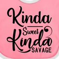 thumbnail image 4 of Inktastic Kinda Sweet, Kinda Savage Boys or Girls Baby Bib, 4 of 4