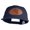 Navy, variant on Fly Faux Leather Patched Flat Bill Trucker Snapback Cap - Black OSFM