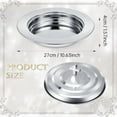 thumbnail image 3 of Silver Communion Set with Lid, Stainless Steel Bread Tray Plates for Churches, Holy Communion Tray with Cover, Church, 3 of 6