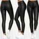 thumbnail image 4 of Pantalones casuales de cuero de color sólido de primavera, leggings, pantalones de mujer, 4 of 4