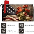 thumbnail image 6 of Vintage Patriotic Mailbox Cover Blue Red White America National Flag Floral Magnetic Mailbox Covers Day of July 4th Mail Post Letter Box Cover for Courtyard Decor Standard Size 21x18 Inch, 6 of 6