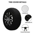 thumbnail image 2 of Yiaed Lavender Flowers Print Tire Wheel Cover, Waterproof Spare Tire Cover Fit for Jeep, Truck,Trailer, RV, SUV, Camper and Most Vehicle-15 inch, 2 of 6