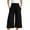Black, variant on WCMZJ Wide Leg Cropped Palazzo Pants for Women Culottes with Pockets Summer Gaucho Pants Casual Loose Drawsting Capris Trousers Gray 2XL