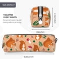 thumbnail image 3 of Yiaed Squirrel And Mushroom Print Leather Pencil Case - Leather Pen Pencil Holder - Elegant & Practical Pencil Pouch for Work & Office, 3 of 7