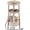 Light Oak, variant on Round Side Table for Small Spaces with Storage Basket –Small End Table 3-Tier Night Stand Sofa Corner Table for Living Room, Bedroom, Patio and More 24in Tall Rustic Brown
