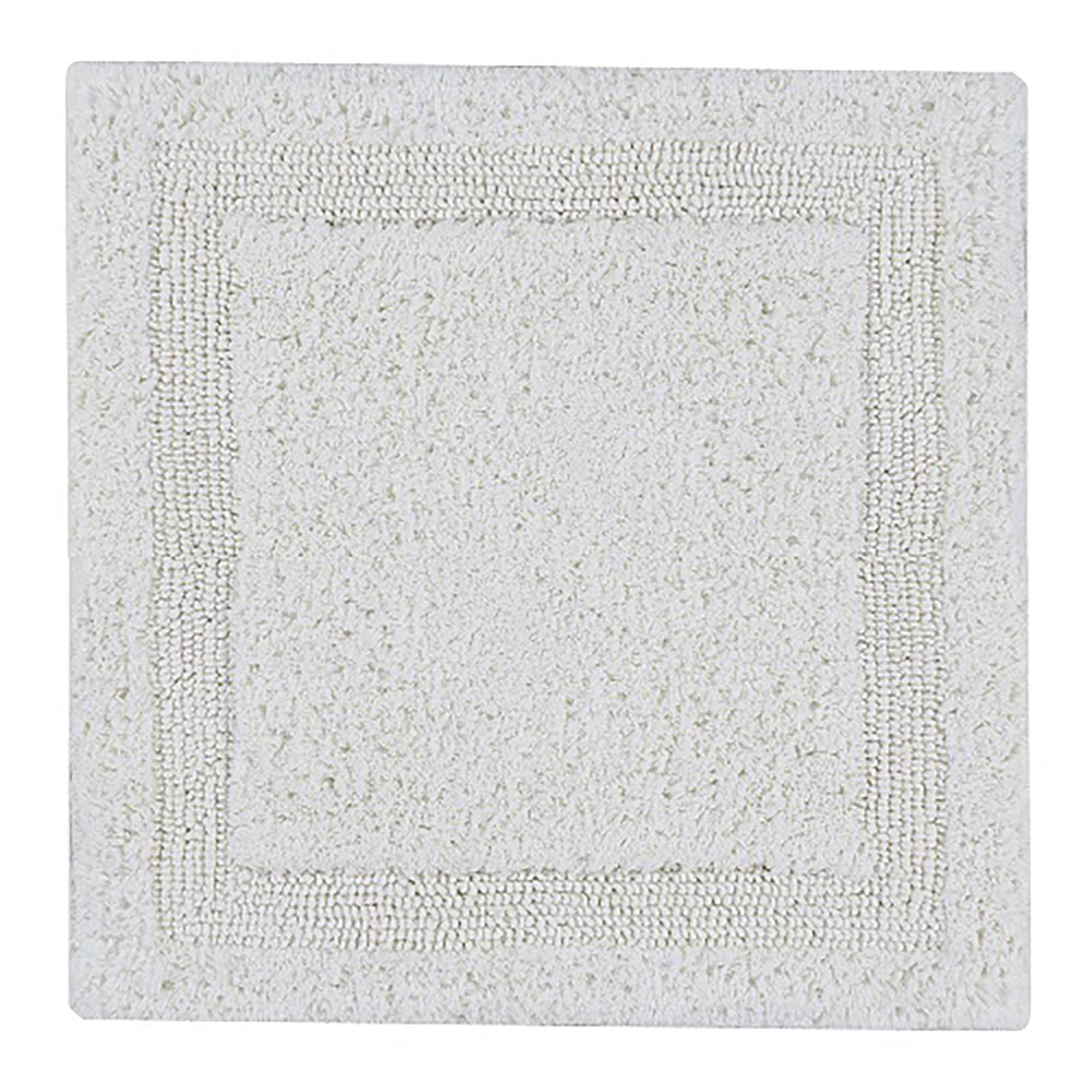 White 36 X 48 100% Cotton Tufted Bath Rug Mat Made in Italy 90 x