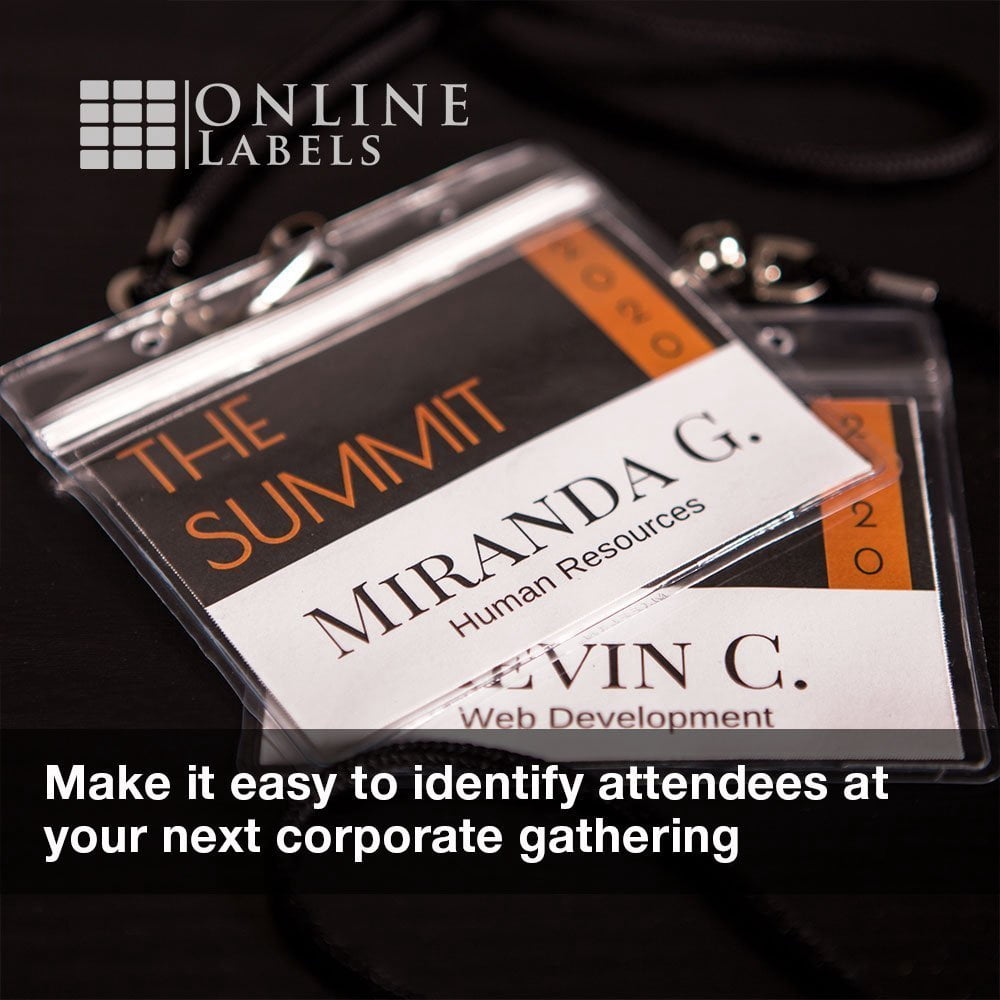 Name Badge Inserts - 3 x 4 - Cardstock - Inkjet/Laser Printer - Online Labels (100 Sheet Pack)