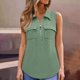thumbnail image 2 of TaTaai Women Collared Tank Top Summer Quarter Zip Sleeveless V Neck Shirt Style Breathable Lightweight Machine Washable No Fading Casual Fashion Daily Wear Top Gift, 2 of 9