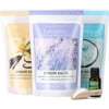 3 lb Epsom Salt Soaking, Lavender & Coconut & Vanilla Scent Soothing & Sleep with Tea Tree Oil for Christmas