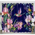 thumbnail image 1 of EREHome irises flowers small Hummingbird Blackout Window Curtain Drapery Two Panels 52x84 inch two Piece, 1 of 1