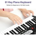 thumbnail image 4 of Juiluna Keyboard Piano, 61 Key Electric Piano Keyboard for Beginners and Kids, with Microphone, Power Supply, Built In Speakers, Portable Keyboard Teaching for Best Birthday or Christmas Gift, 4 of 6