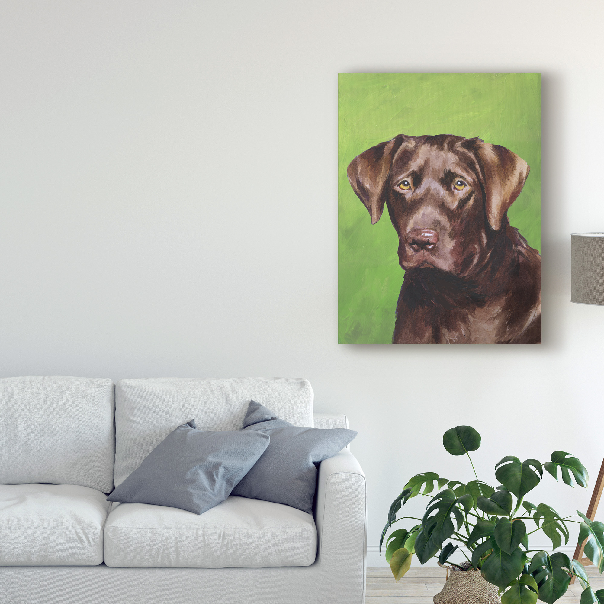 Trademark Fine Art 'Dog Portrait Chocolate' Canvas Art by Jill Sands
