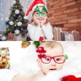 thumbnail image 3 of Nueva decoración navideña Gafas Niños Regalos de Navidad Suministros para festivales Papel LED Fiesta Gafas creativas ((color al azar, 3 of 8