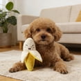 thumbnail image 4 of Forestwhale Interactive Squeaky Dog Toy 5.5in Banana Shaped Plush Chew Toy for Puppies Teething Relief & Playtime Fun, 4 of 4